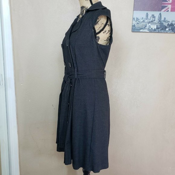 Bluw double berasted sleeveless tied dress - Picture 3 of 4